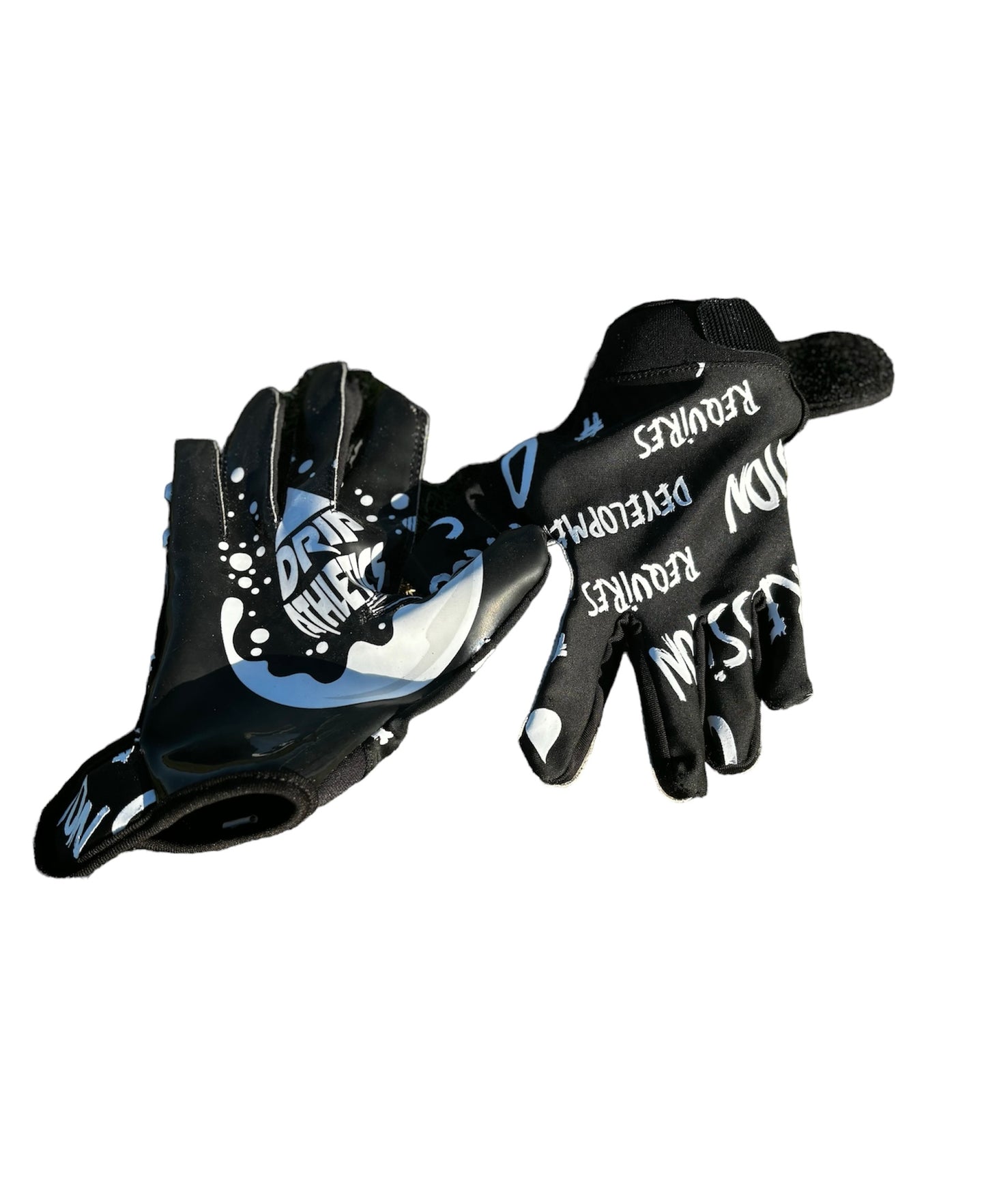 D/A black/white gloves