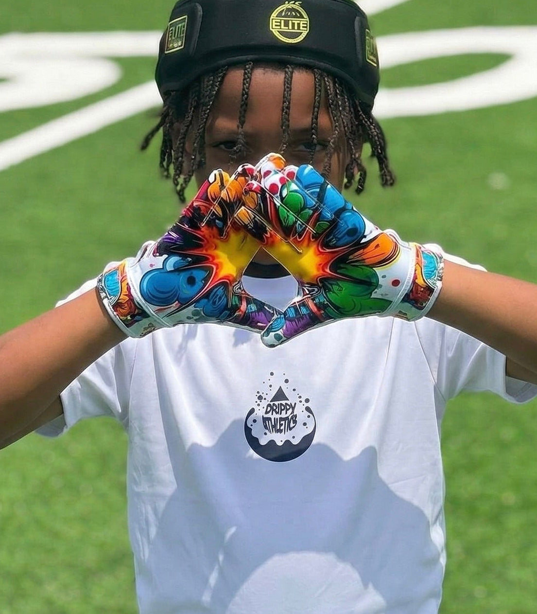 ™️Drippy color splash gloves/ White