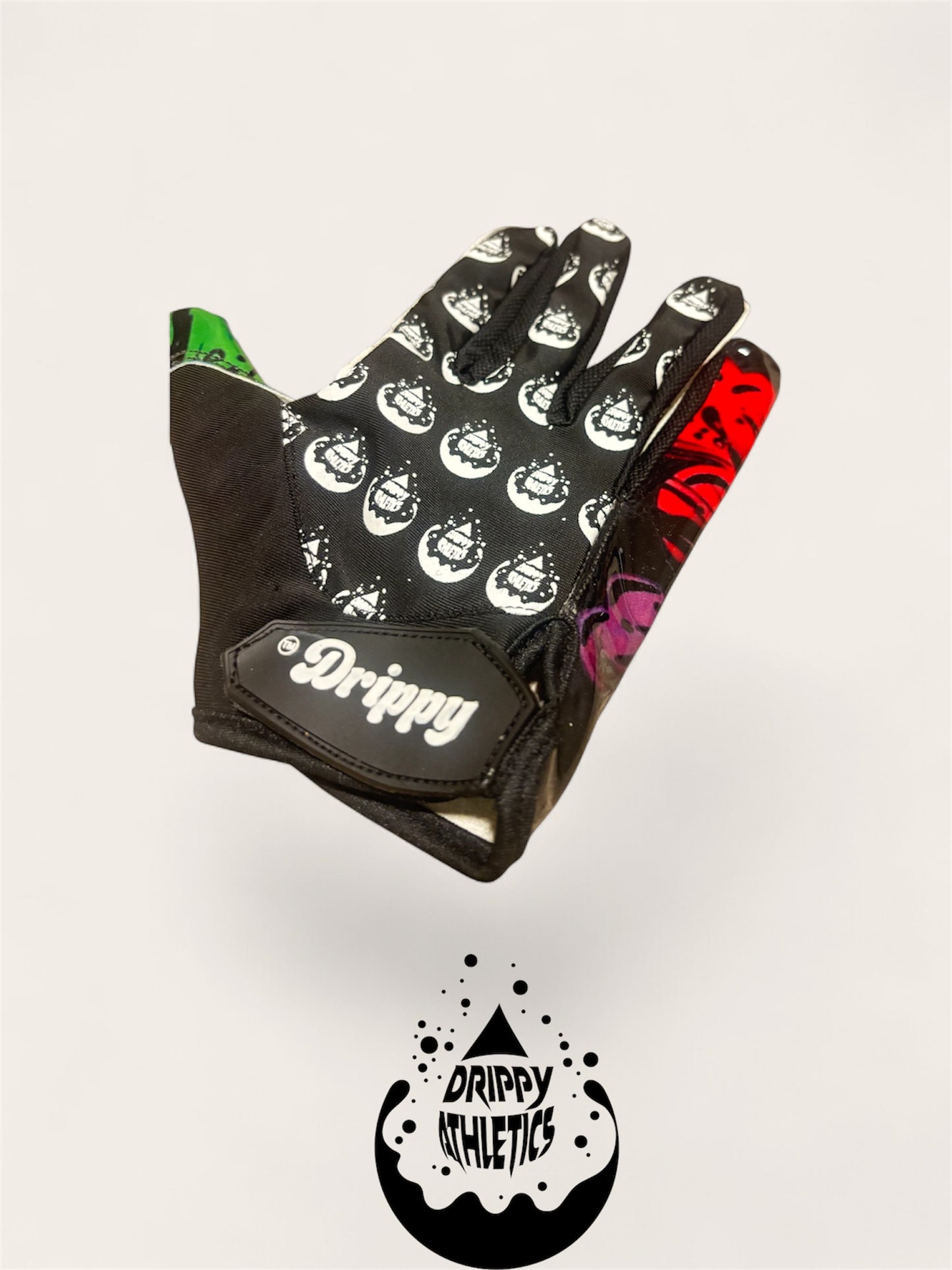 ™️Drippy color splash gloves / Black