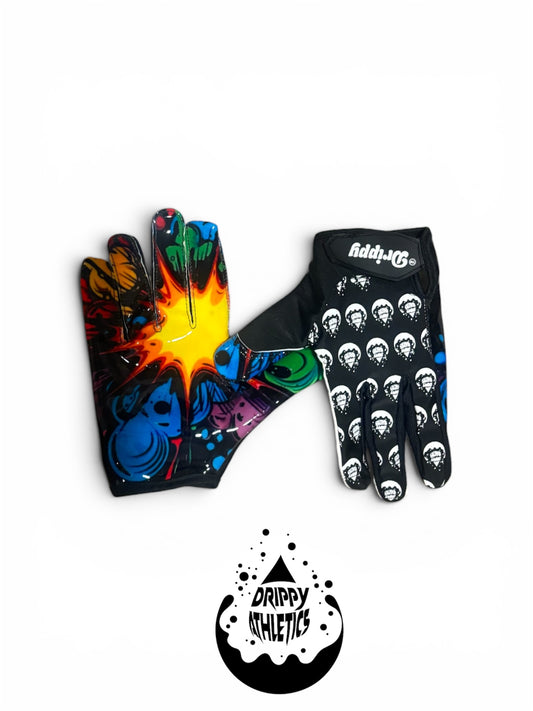 ™️Drippy color splash gloves / Black