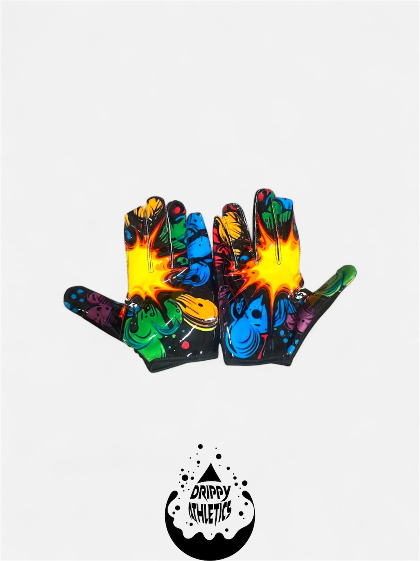 ™️Drippy color splash gloves / Black
